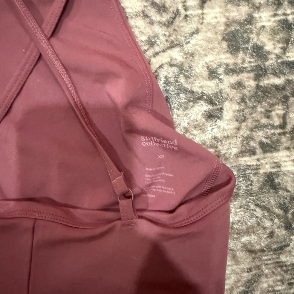 Girlfriend Collective work out Mini Dress in Mauve with shorts underneath - Picture 10 of 11
